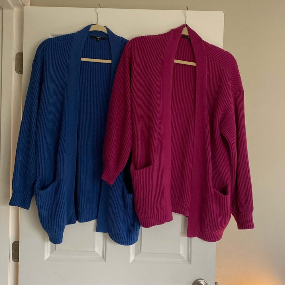 Colorful Quince cardigan sweater bundle